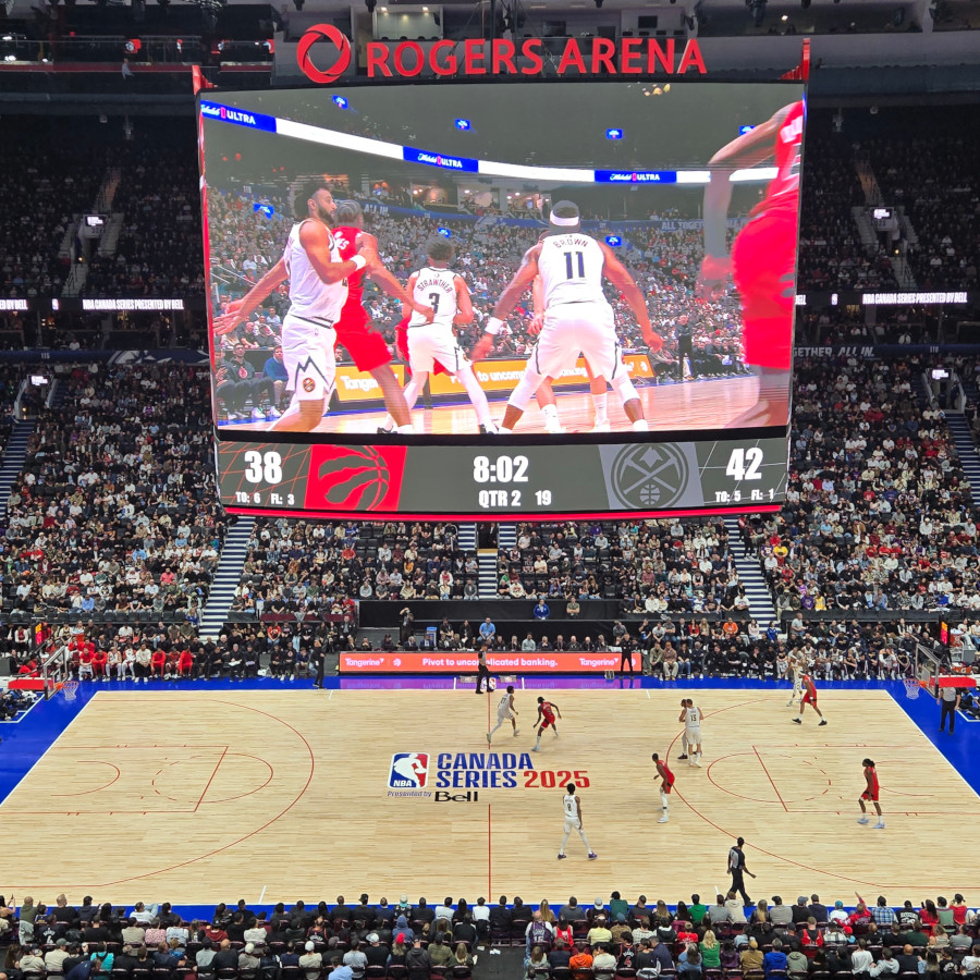 NBA preseason Canada Series 2025 Floor in arena
